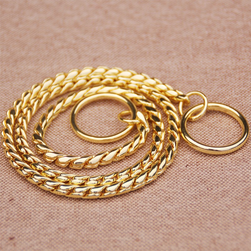 Choke Chain Training Dog Collars Snake P Choker Pet Show Collar 4 Colors 8 Sizes