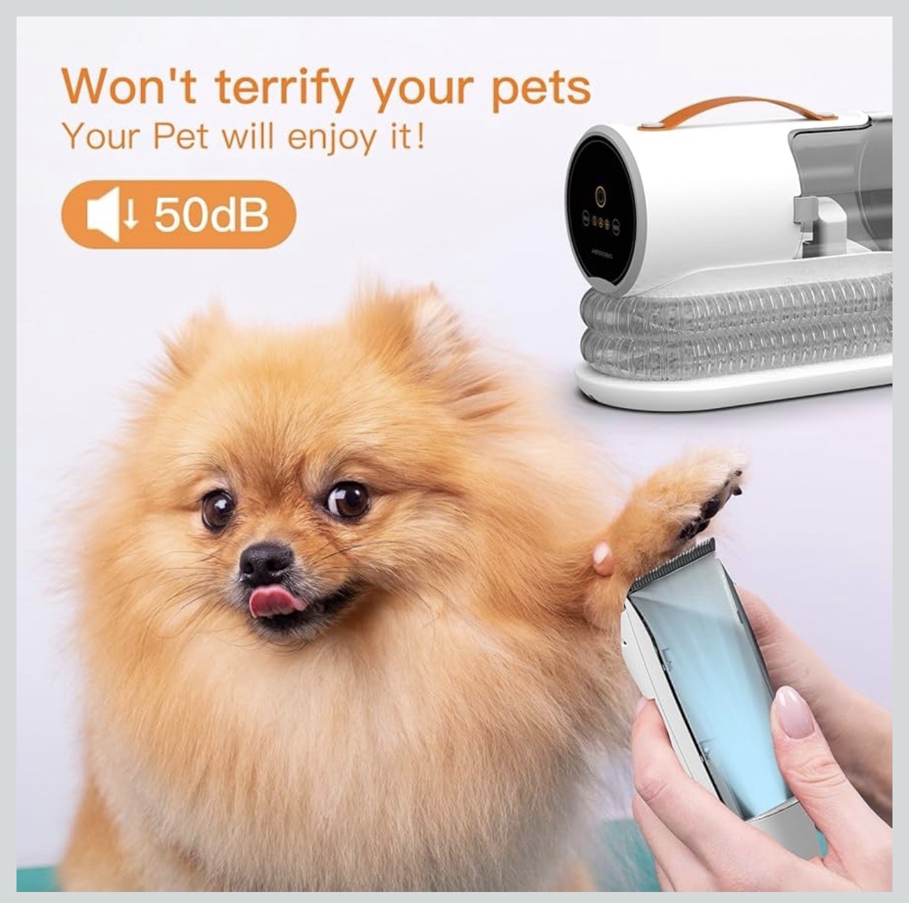 AIRROBO Dog Grooming Vacuum Kit,12000Pa Strong Pet Vacuum