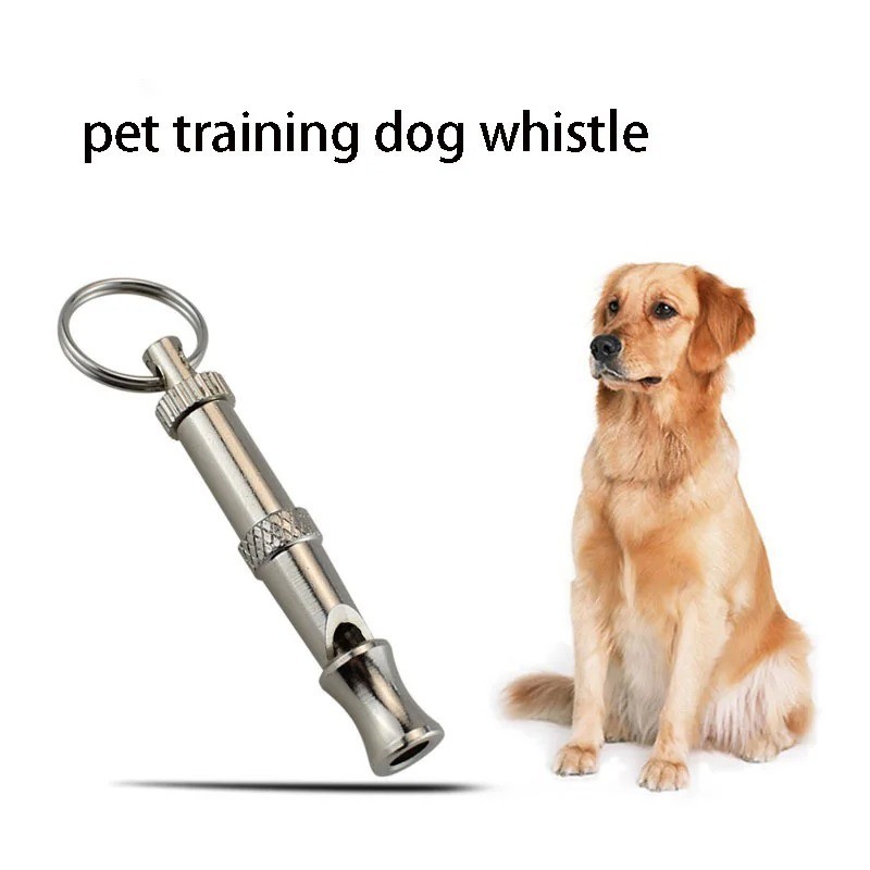 Stainless Steel Dog Whistle Adjustable Bark Control Training Puppy Genuine