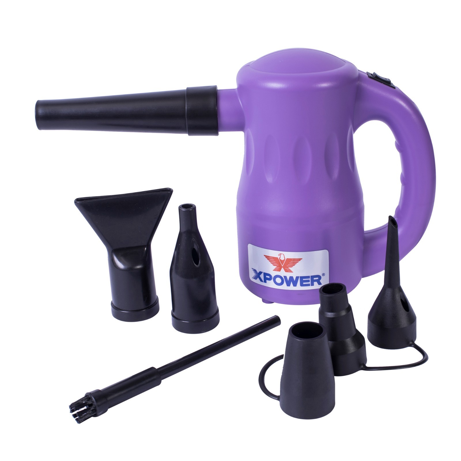 XPOWER B-53 Airrow Pro Multi Use 115V Pet Dryer Blower Duster Air Pump – Purple