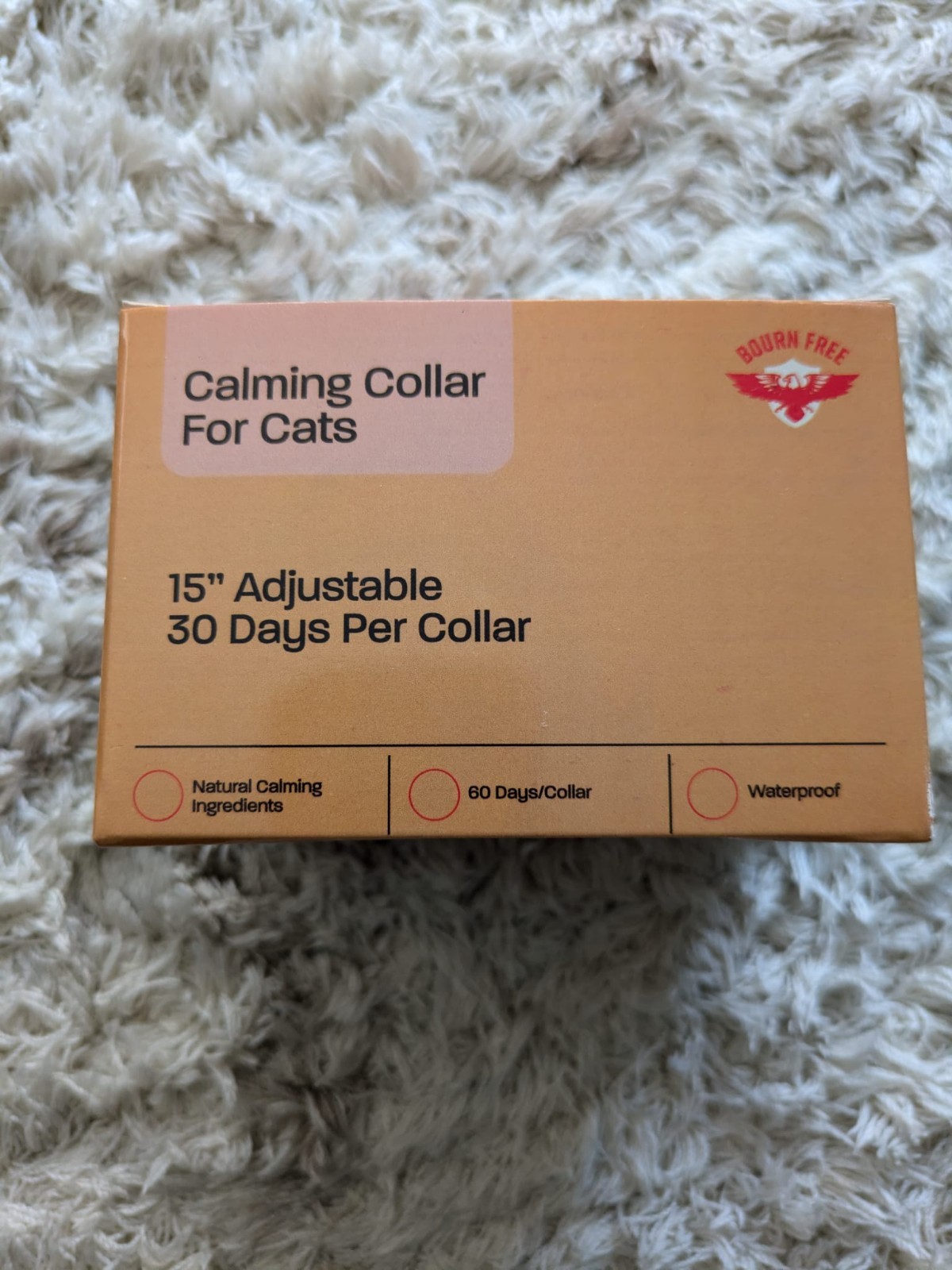 30 Day Calming Collar for Cats Natural Pheromones Embedded anxiety relax 6 Pack.