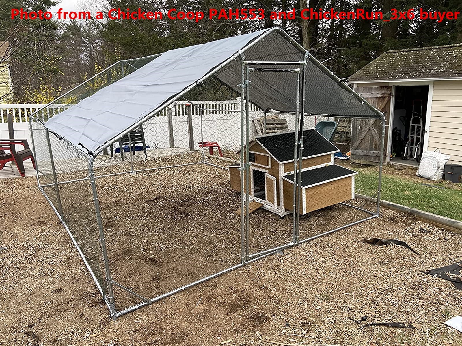 Wood Chicken Coop Backyard Hen House 4-8 Chickens with 6 Nesting Box New