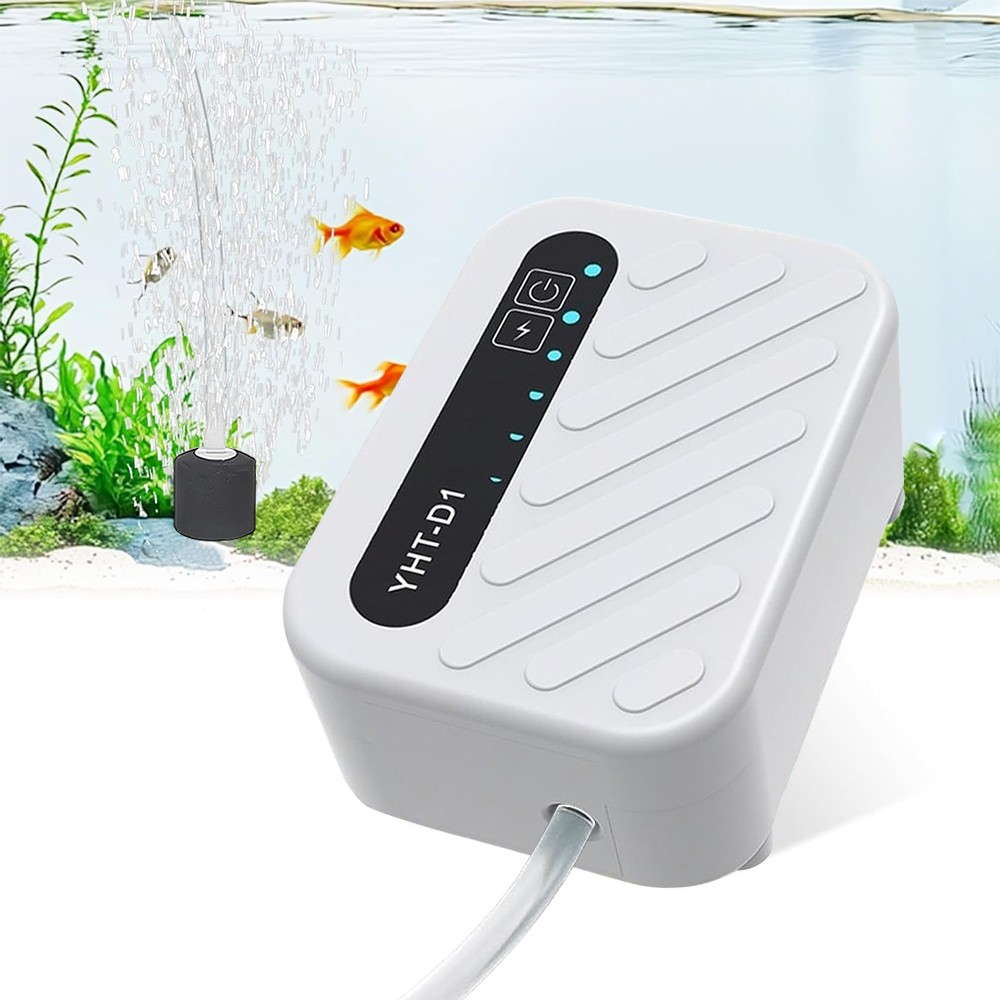 Rechargeable Aquarium Air Pump – Portable Battery Powered Aerator for Fish Tanks