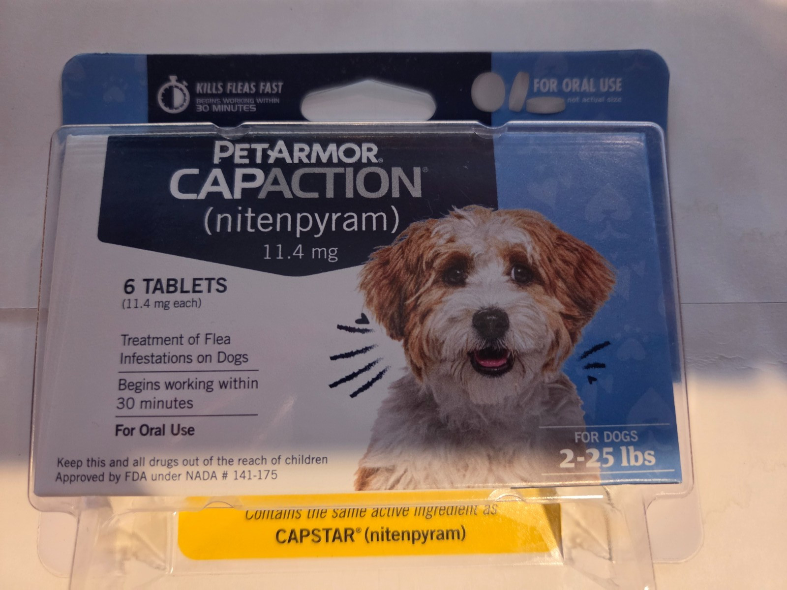 PetArmor Capaction Oral Flea Treatment for Small Dogs (2-25 lbs.) 6 tablets