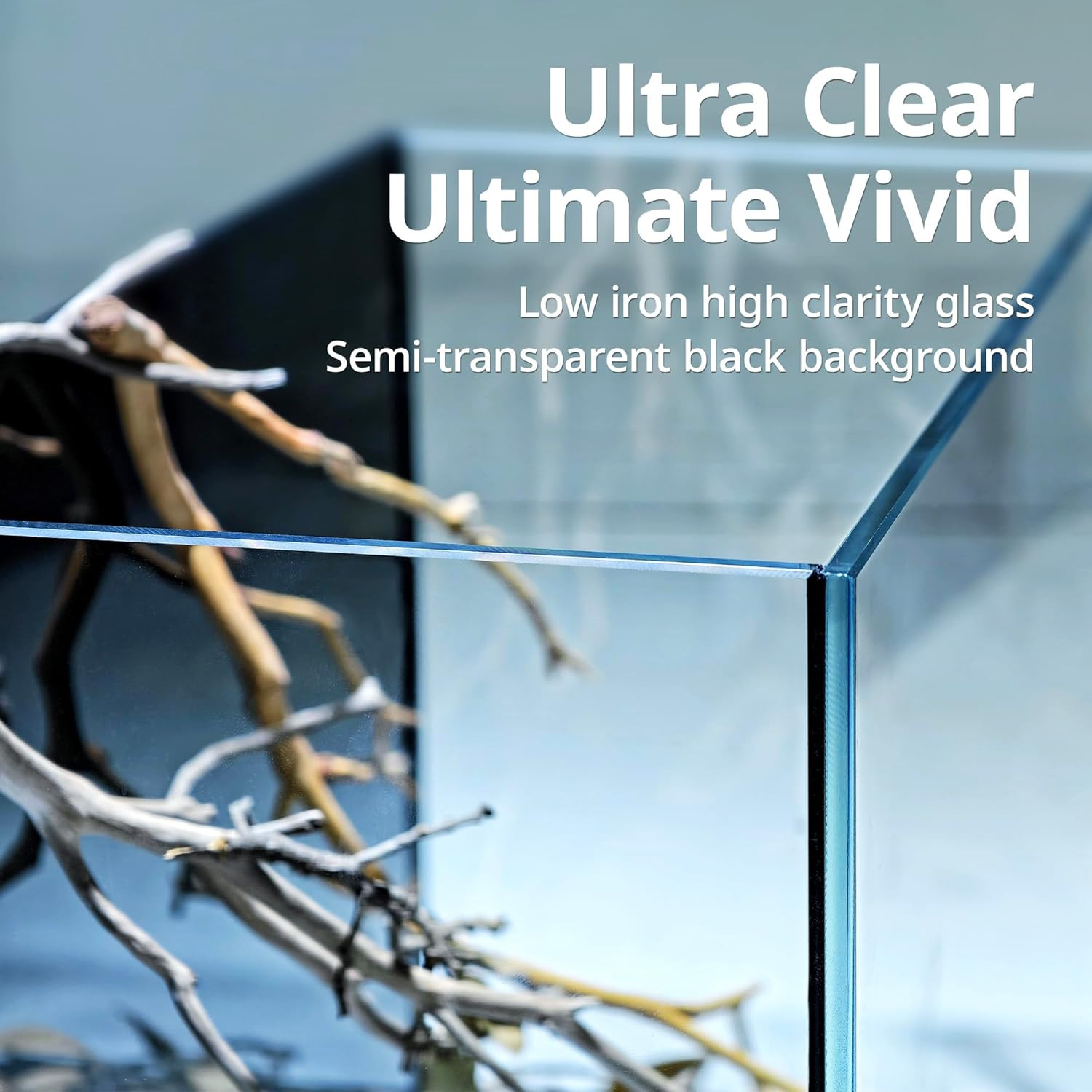 2.5 Gallon Nano Aquarium Kit with Light, Filter, Gravel & Rock – Black
