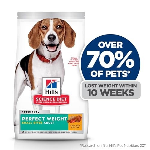 Dry Dog Food for Weight Management Small Kibble Chicken 12 lb Bag Adult Perfect