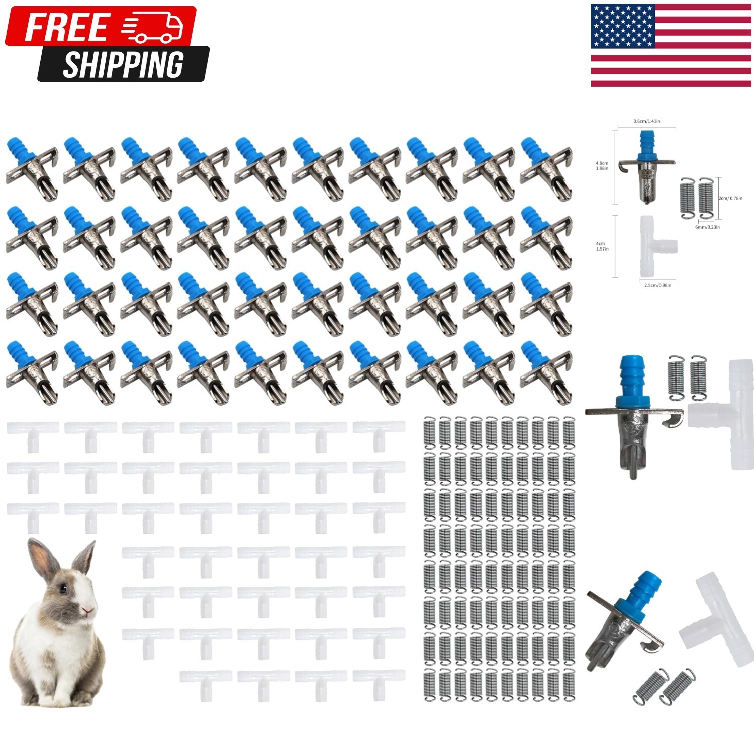 Rabbit Nipple Drinker Kit Automatic Rabbit Watering System Kit Include