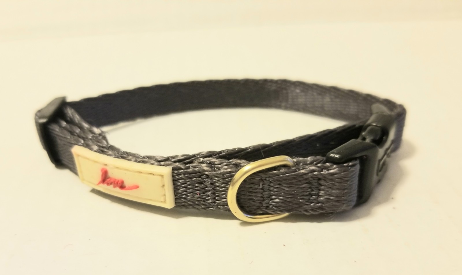 NWOT ED Ellen DeGeneres Love Silver Gray Adjustable Cat Collar Retired Petsmart