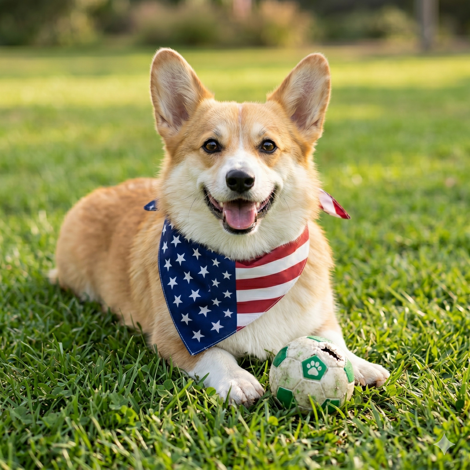 2-Packs Patriotic Dog Bandanas – Reversible Country Flag Pet Scarf