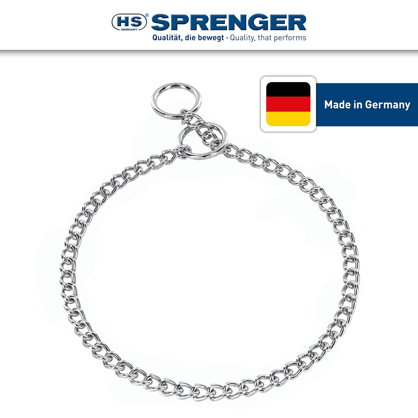Herm Sprenger – Chrome Plated Steel Dog Training 24 inches (60 cm), Silver