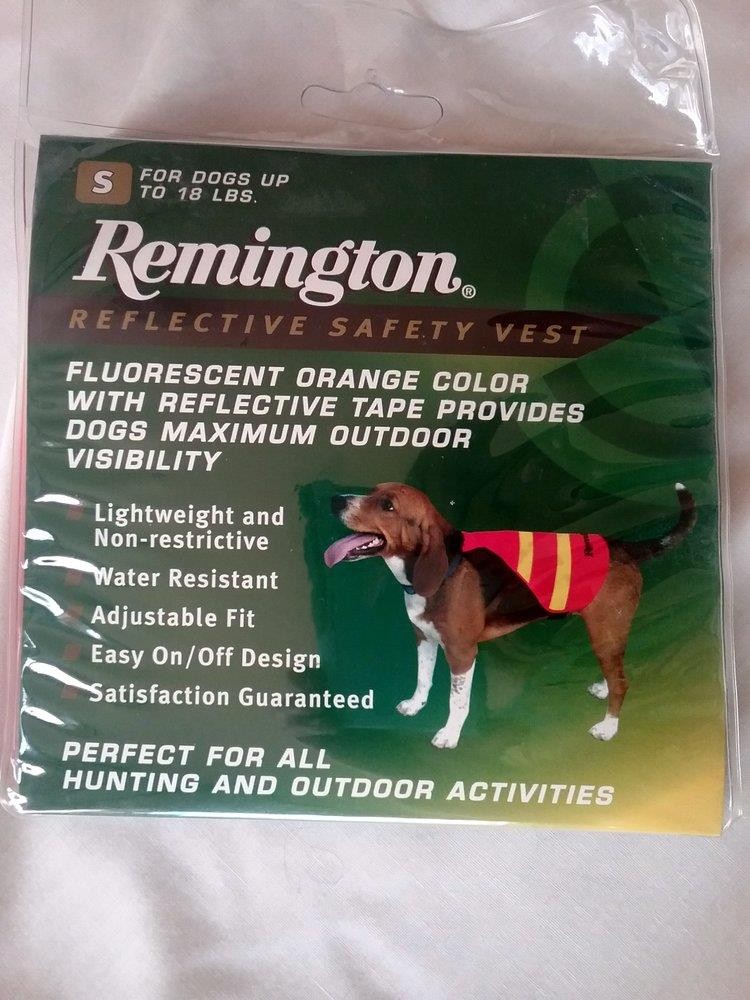 Remington Reflective Hunting Safety Vest Small For Dogs Up To 18 Lbs Orange