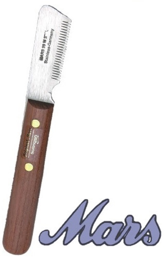 MARS Pro Hand STRIPPING KNIFE Knives DOG Undercoat Hair Coat Fur Carder Stripper