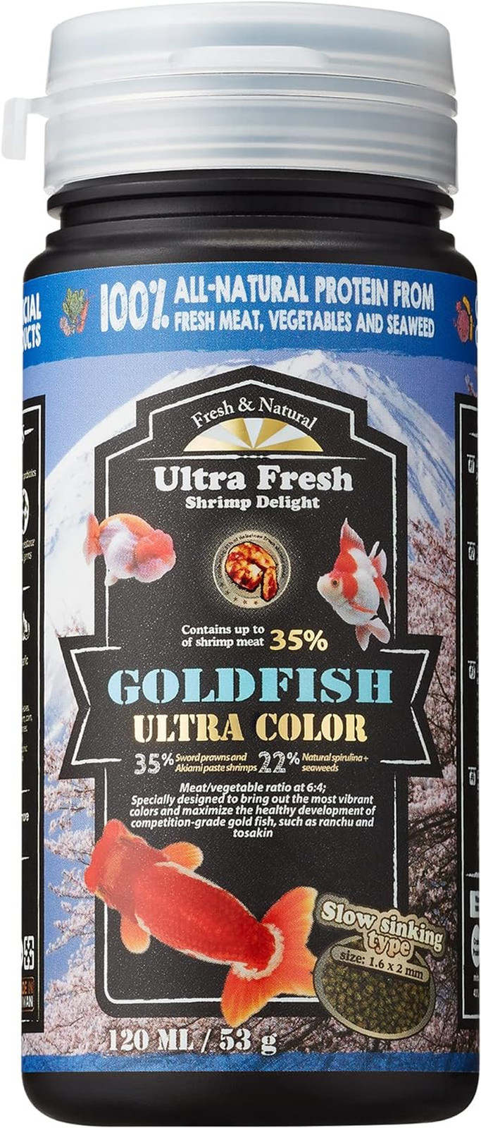 Sinking Goldfish Food, Color Enhancing, Balanced Diet, All Natural Ingredients,
