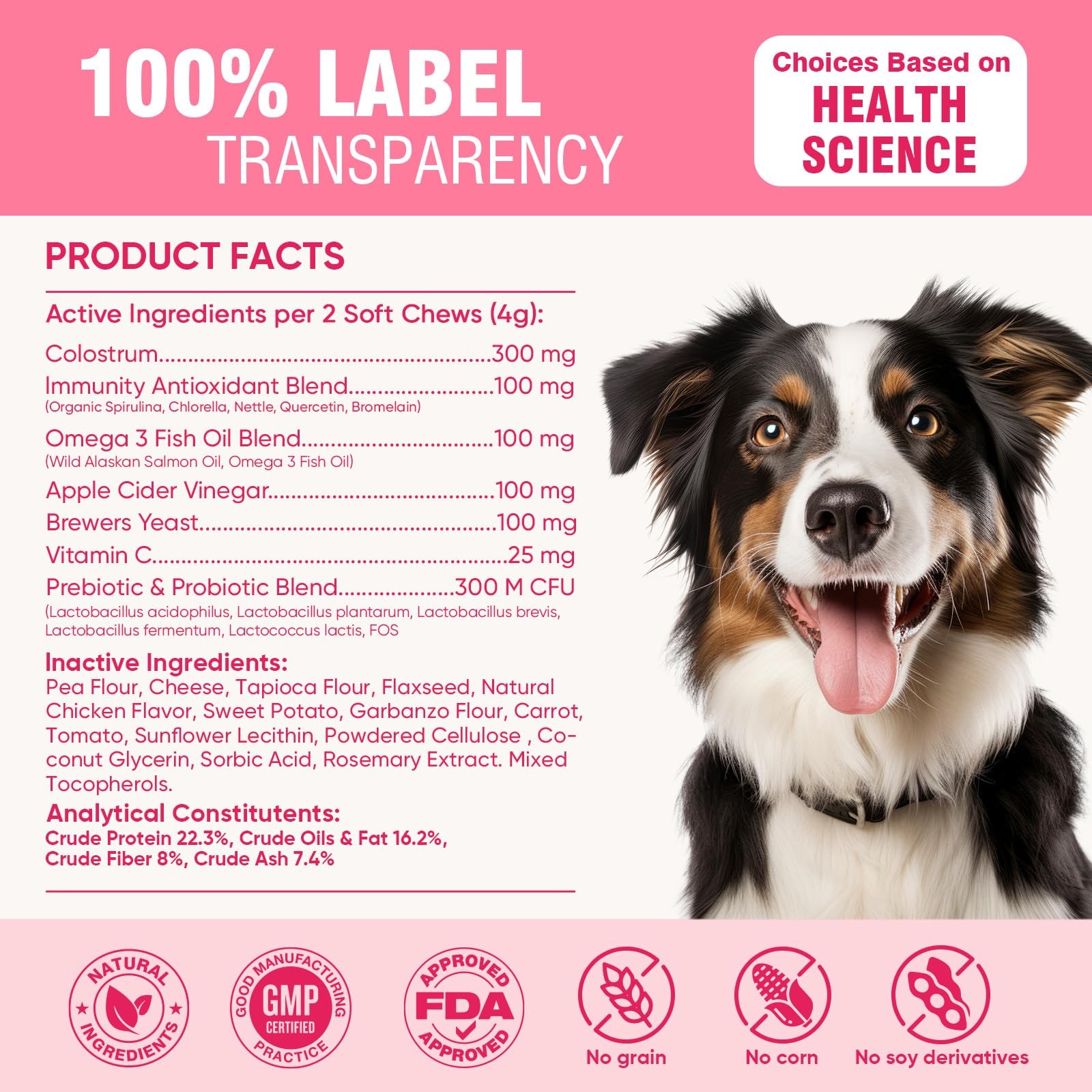 Ttlxrl Dog Allergy Chews For Itchy Support 200 Soft Chews