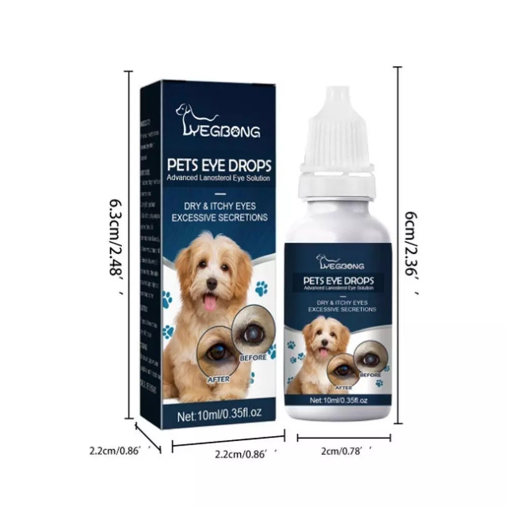Lanosterol+NAC Dog Cat Eye drops/Cataracts, Dry Eyes, Tearing, MAX Strength