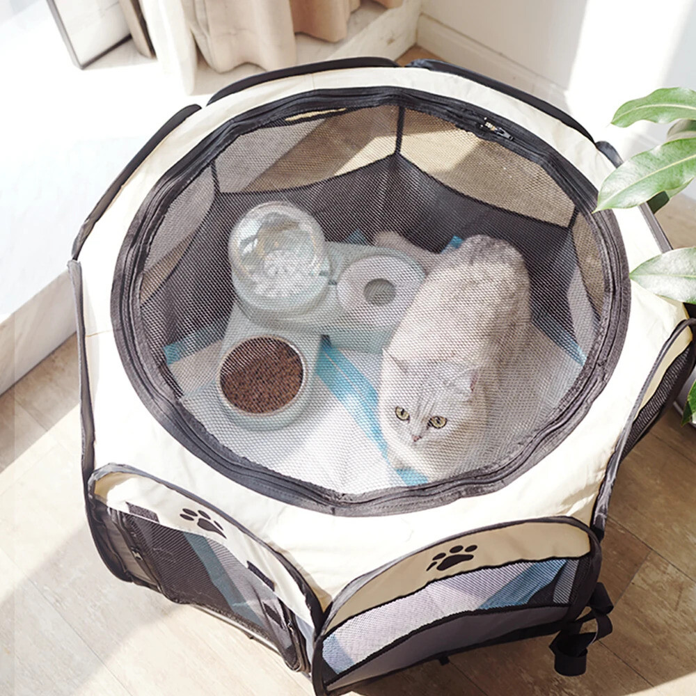 Portable Pet Playpen Foldable Kennel Puppy Tent for Dogs Cats Rabbits Pop Up M/S