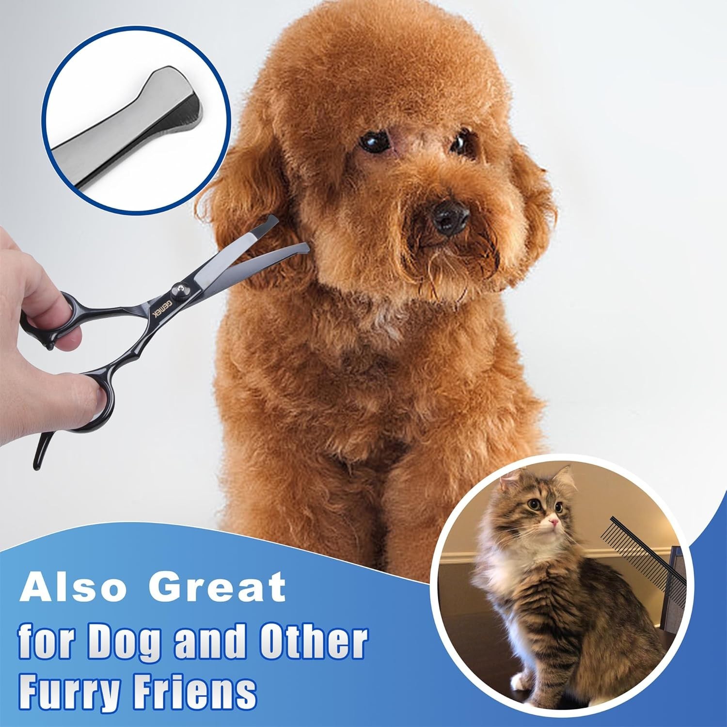 Professional Pet Grooming Scissors Set – Ergonomic & Safe for All Breeds