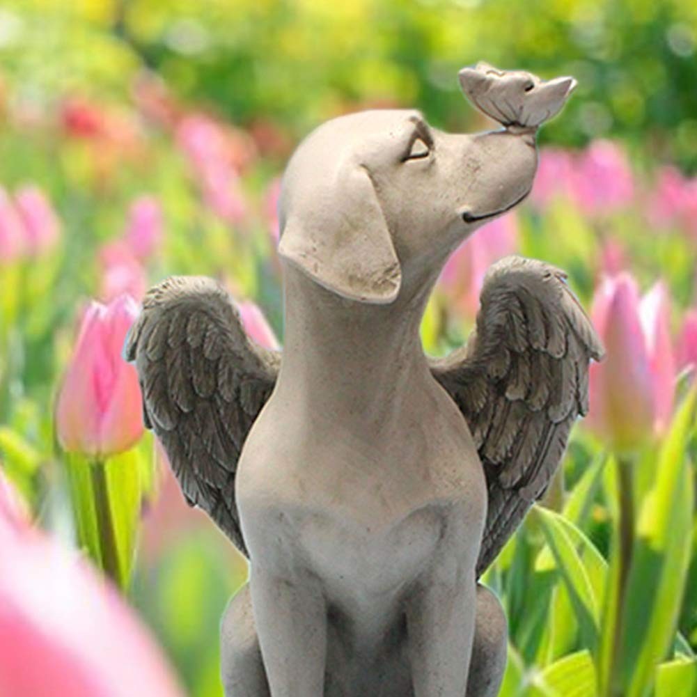 LKEREJOL Angel Dog Memorial Statue, free size, As Picture Show
