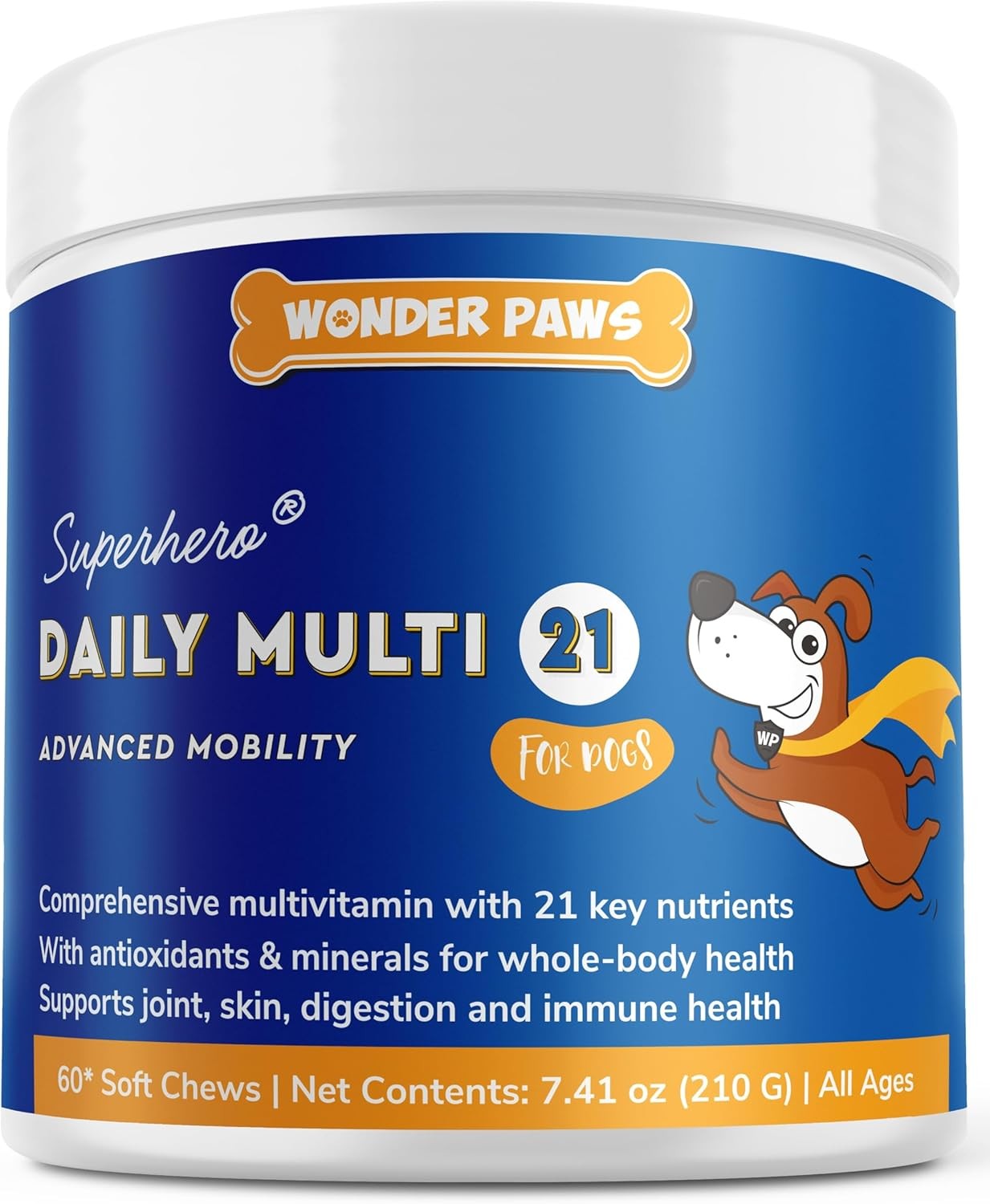 Premium Multivitamin for Dogs Daily Multi Immune, Mood, Joint, Skin, 60