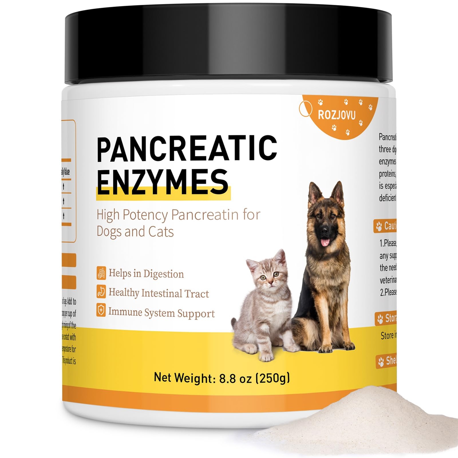 8.8 Ounces Pancreatic Enzymes for Dogs | 10x Pancreatin Formula |Dog POWDER