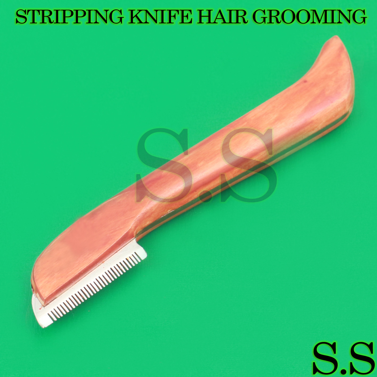 STRIPPING KNIFE HAIR GROOMING PET CAT DOG COMB, STAINLESS STEEL *MEDIUM