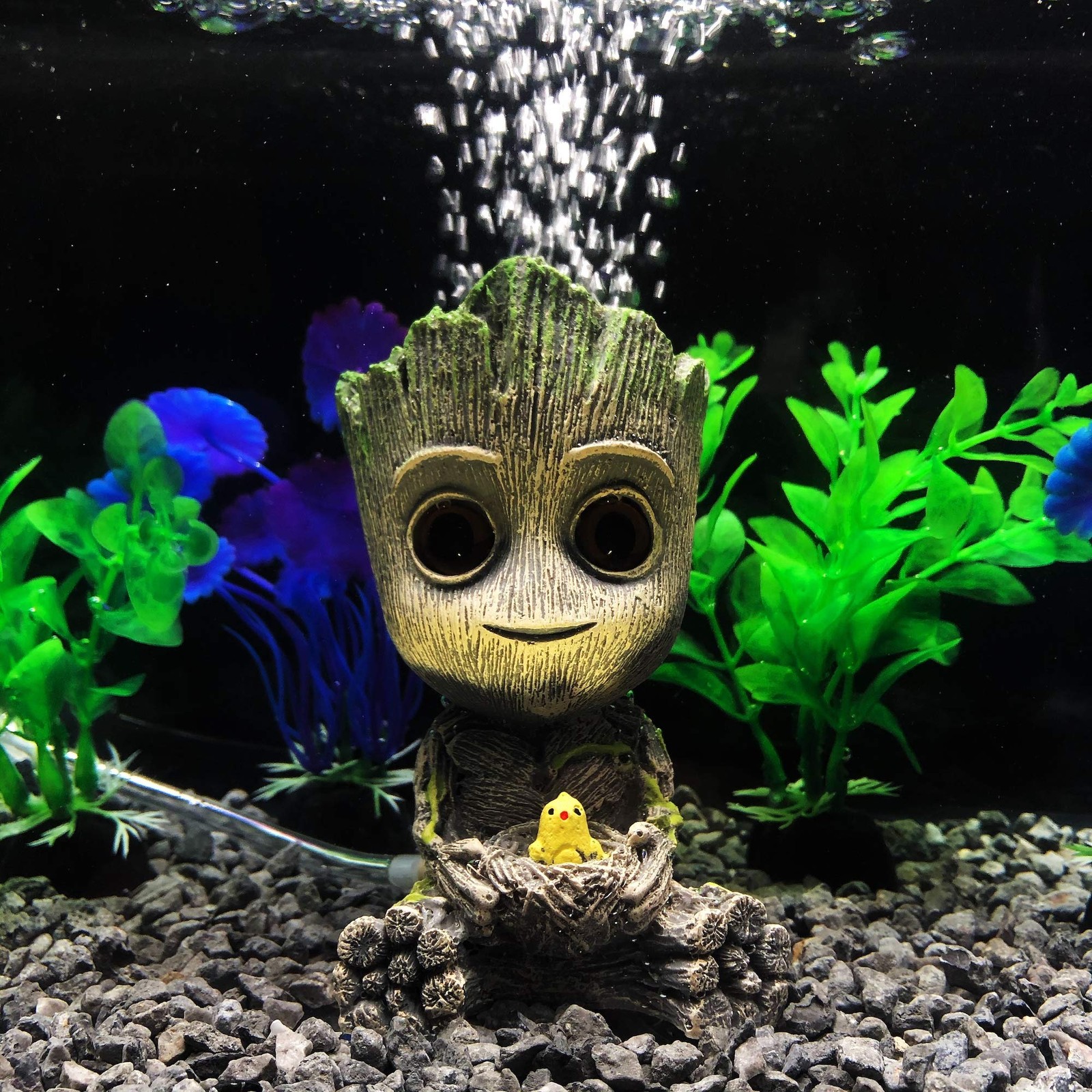 AnxunJim Aquarium Groot Air Bubbler Decorations Fish Not specified, Brown