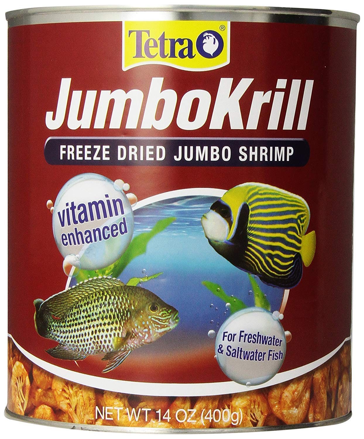 Freeze-Dried Jumbo Shrimp 14 Ounces Natural Shrimp Treat For Aquarium Fish Red
