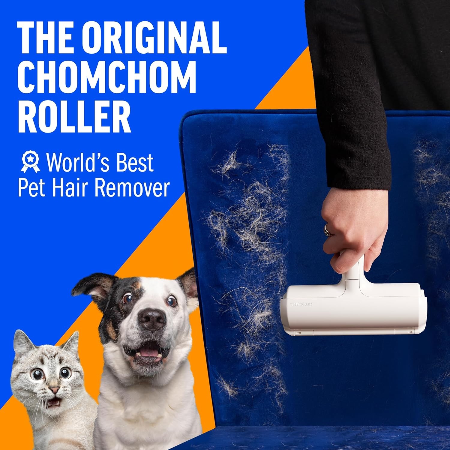 Pet Hair Remover Original Size Reusable Lint Roller Cat Dog Portable Eco White