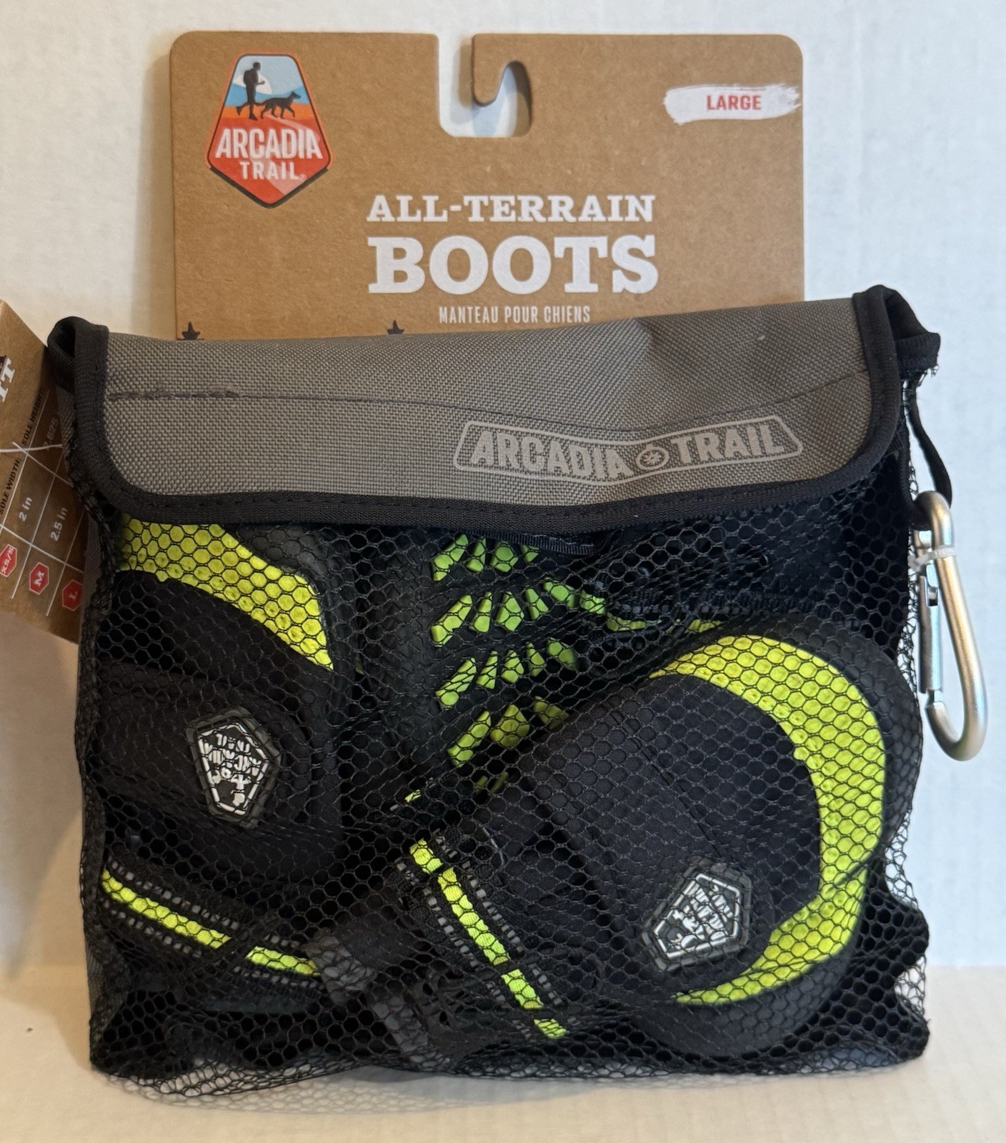 Arcadia Trail All‑Terrain Dog Boots Size Large – Rugged Outdoor Paw Protection