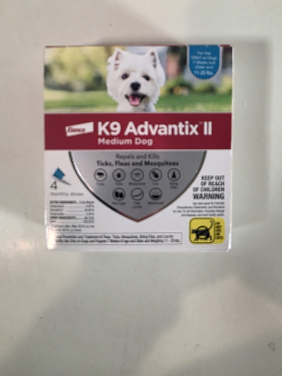 K9 Advantix II Medium Dog For Ticks, Fleas, Mosquitoes 4 Doses