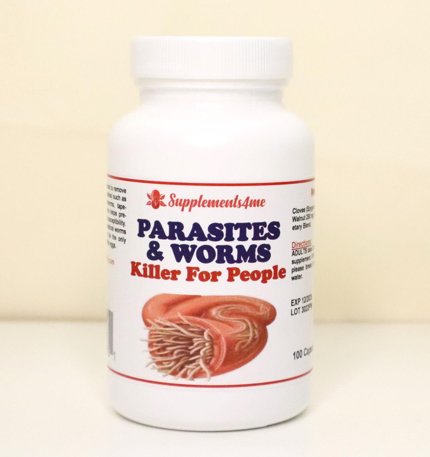 GET RID OF Natural Dewormer for Man & Women flush worms parasites eggs