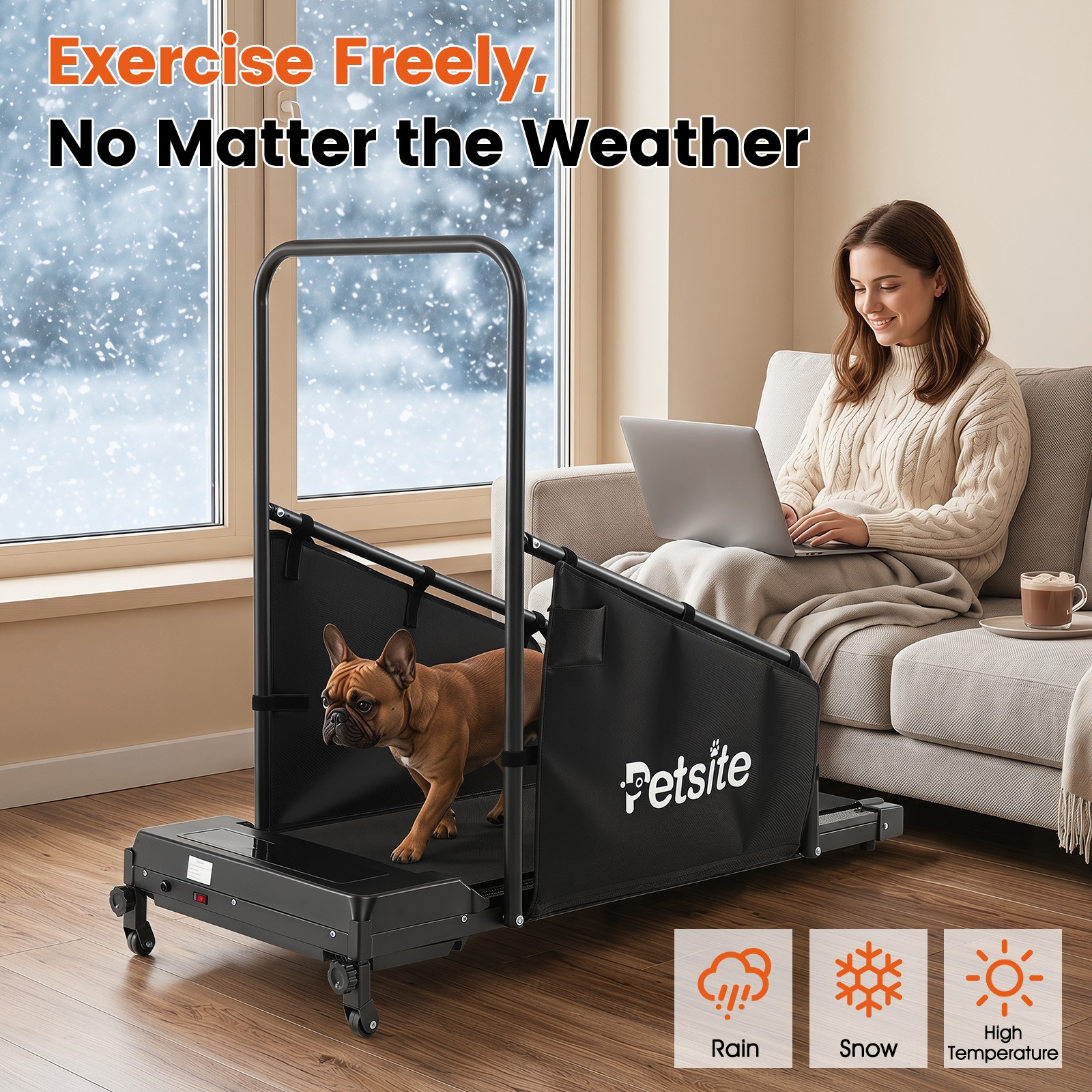 Dog Treadmill for Small & Medium Dogs w/ Remote Control & LCD Display for Home