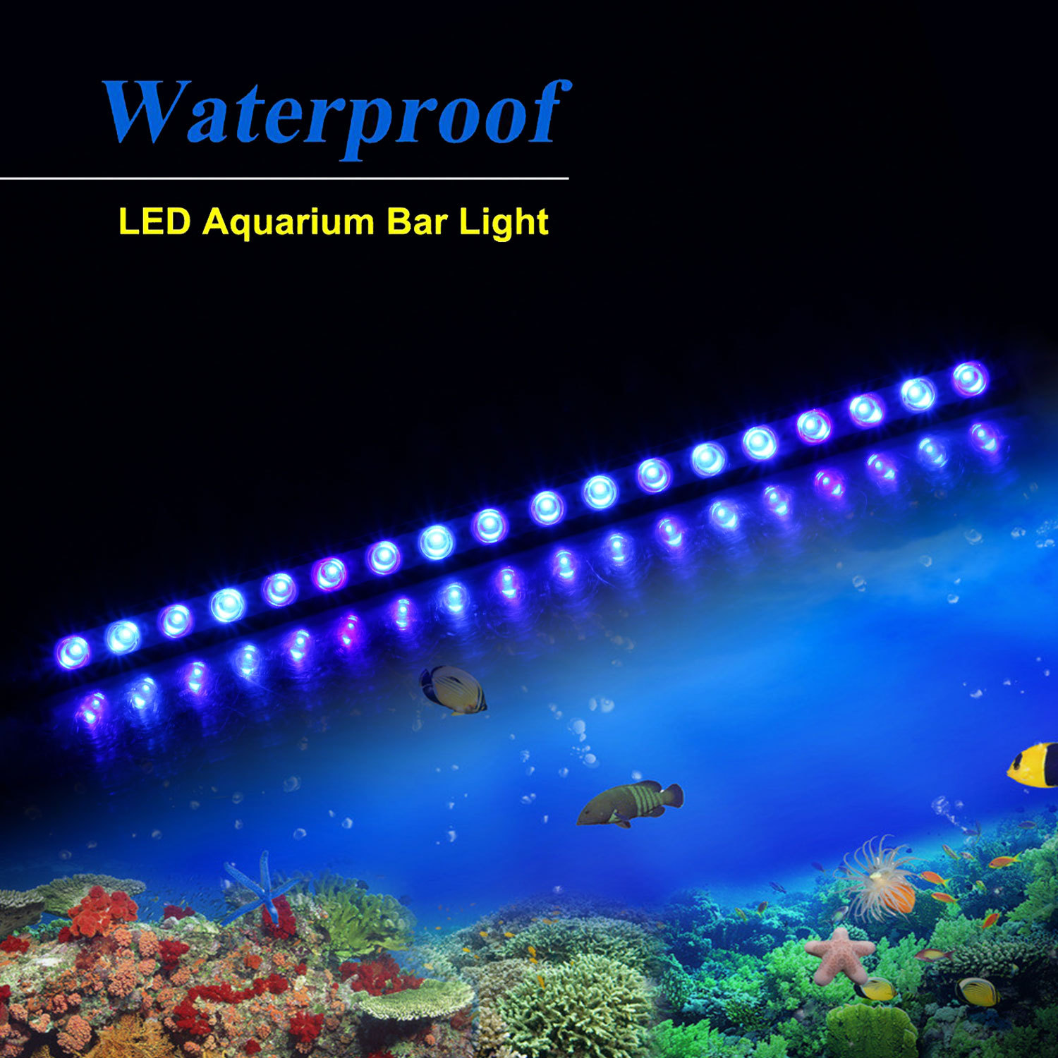 470nm Led Aquarium Bar Light 21.65″/33″/45″ Blue Spectrum Strip Light for Tank