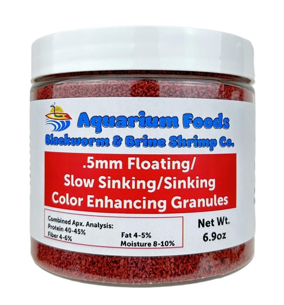 .5mm Floating/Slow Sinking/Sinking Color Enhancing Micro Granules, JAR