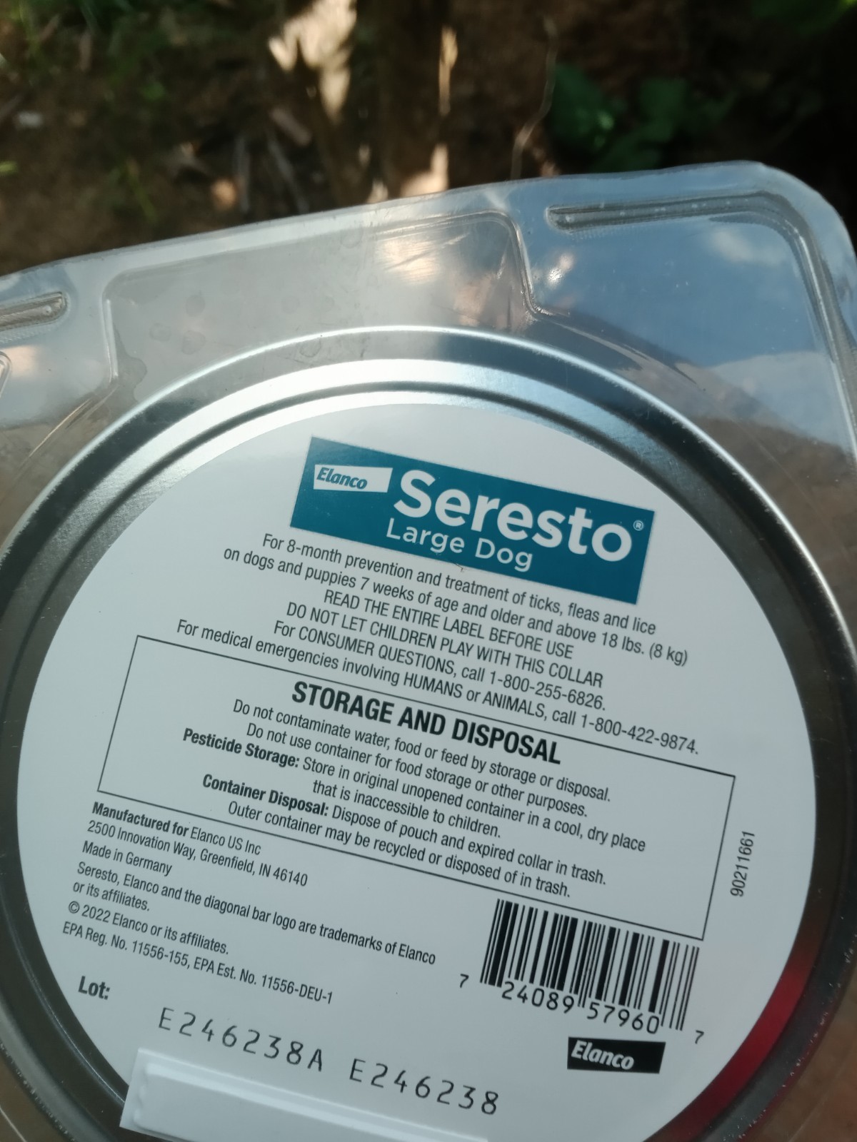 Seresto Flea and Tick Collar for Large Dogs, Over 18 lbs New Sealed