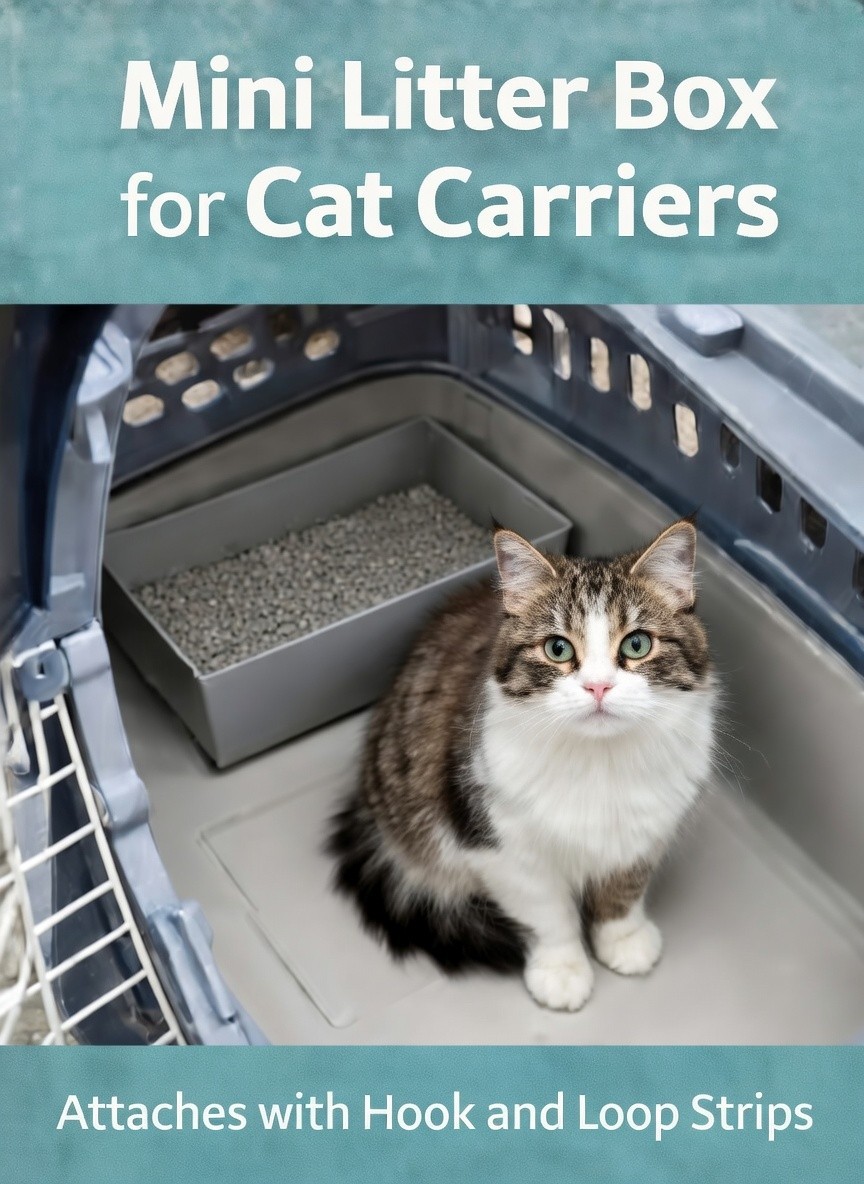 Portable Cat Carrier Litter Box for Travel & Kittens | Custom Sizes and Colors