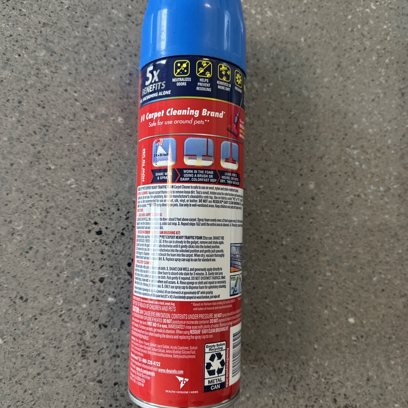 4-Pack Resolve Pet Expert Stain And Odor Remover Foam (22 oz Spray Can)
