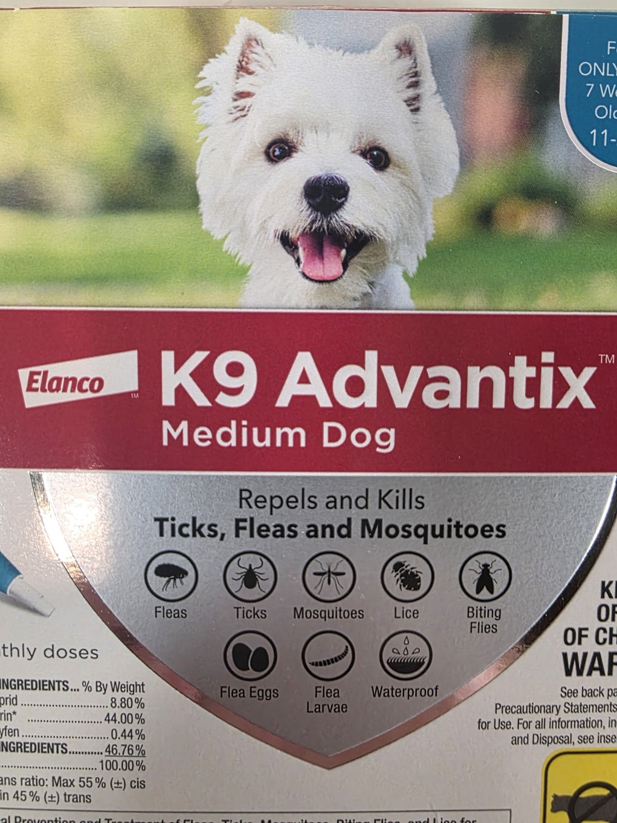 K9 Advantix II Medium Dog For Ticks, Fleas, Mosquitoes 4 Doses