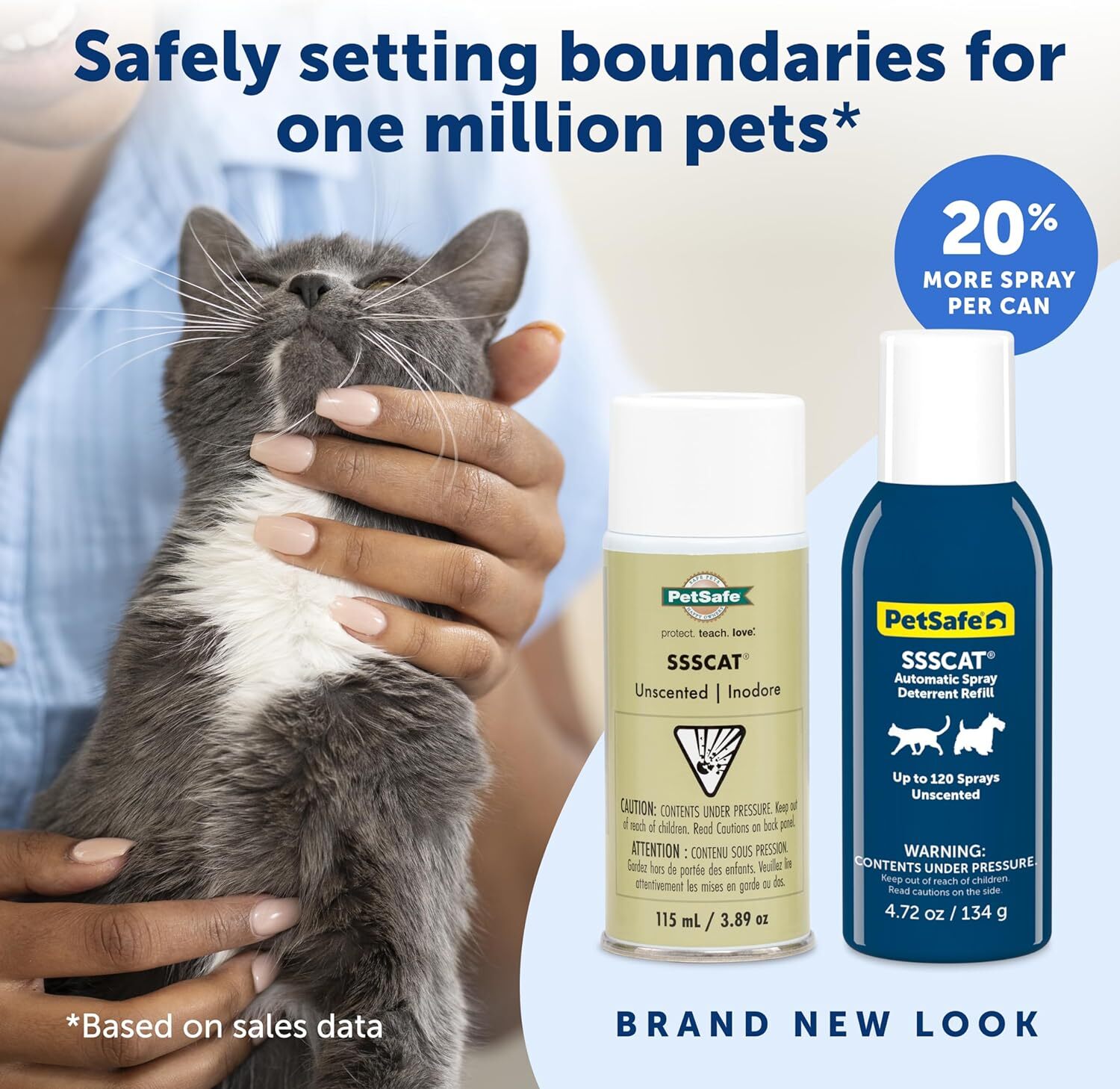 PetSafe PPD17-16165 Unscented Spray Refill Pet Deterrent- 3.89 oz / 115mL