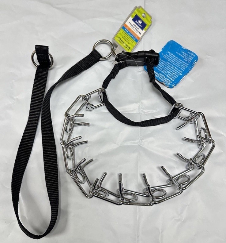 Top Paw Buckle Prong No Pull Collar Dog Training 3.0mm X 22” W Extra Collar