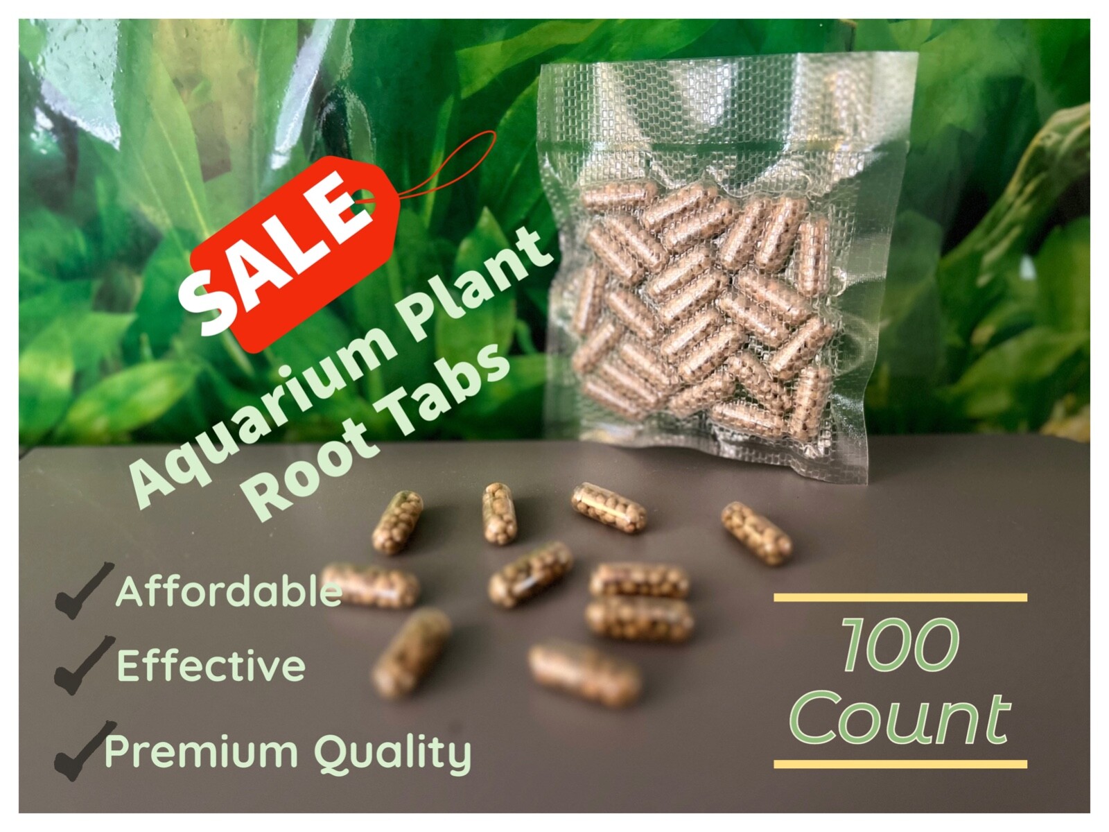 🌱 Aquarium Plant Fertilizer Root Tabs (100 Count)