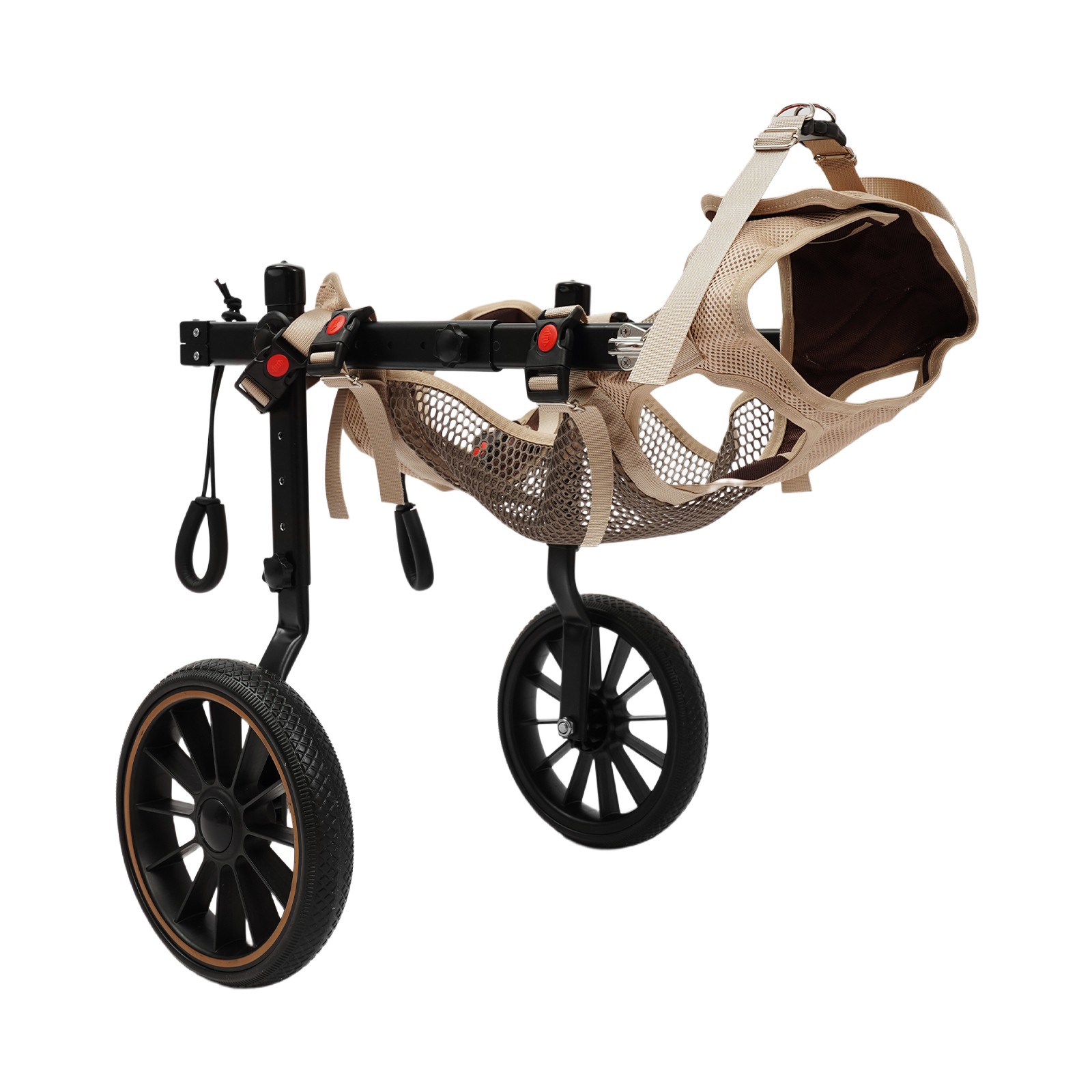 2-Wheel Dog Wheelchairs for Back Legs Adjustable Pet Rehabilitation Walking Aid
