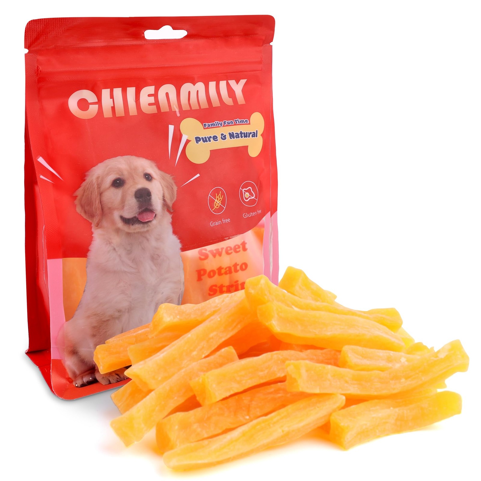 Sweet Potato Dog Treats Soft, Natural Human Grade Puppy Chew, Low Fat Grain F…