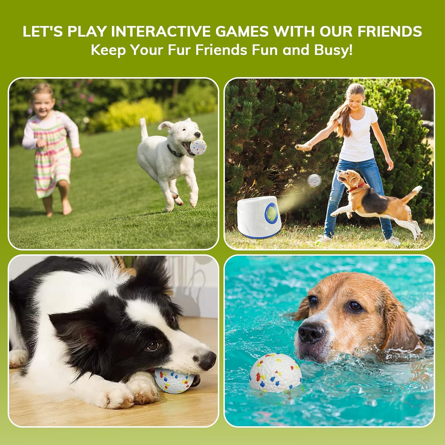 8 Pack Dog Balls, Dog Toy Balls 2.28“ – Indestructible Dogs Ball for Aggressive