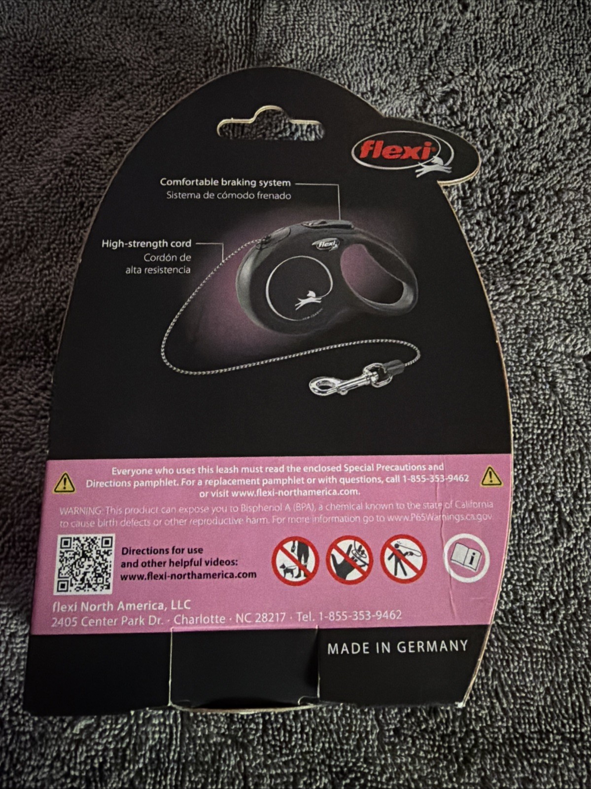 Flexi New Classic Retractable Dog Leash, Cord, 10 Ft For Dogs up to 18 lbs