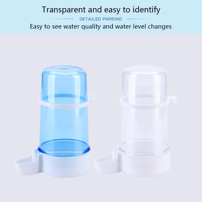 2 Pcs Bird Water Dispenser Parakeet Feeder 14 oz 10 Days Capacity for 2 Parrots