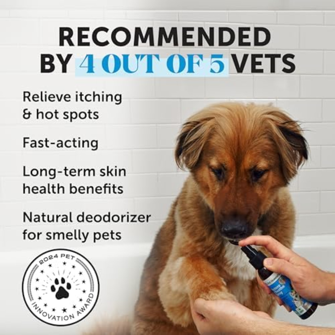K9 Soothe anti Itch Spray for Dogs with Aloe Vera, Lavender, Natural Hot Spot