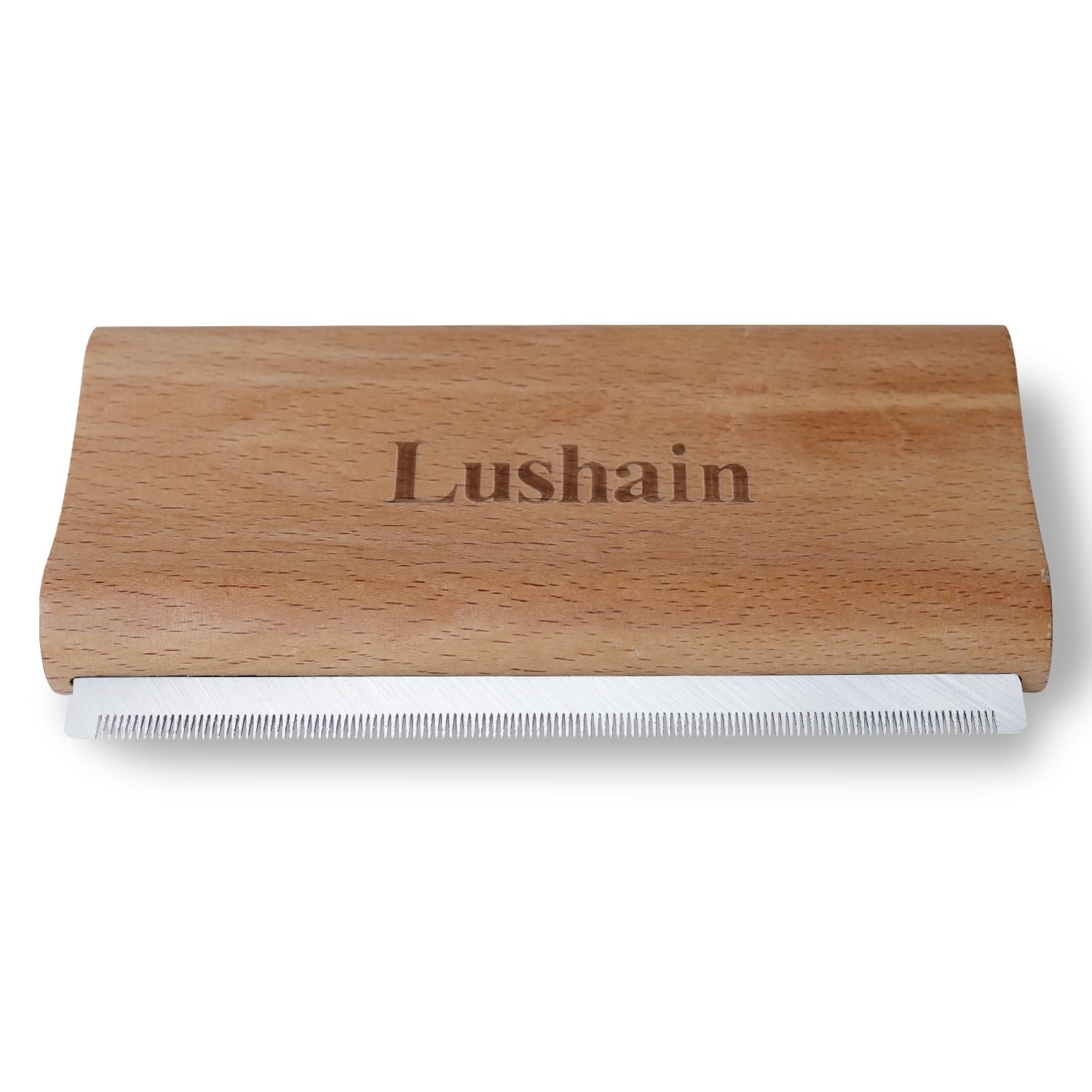 Lushain Deshedding Brush for Dogs, Cats & Horse| Pet Grooming Nature wood
