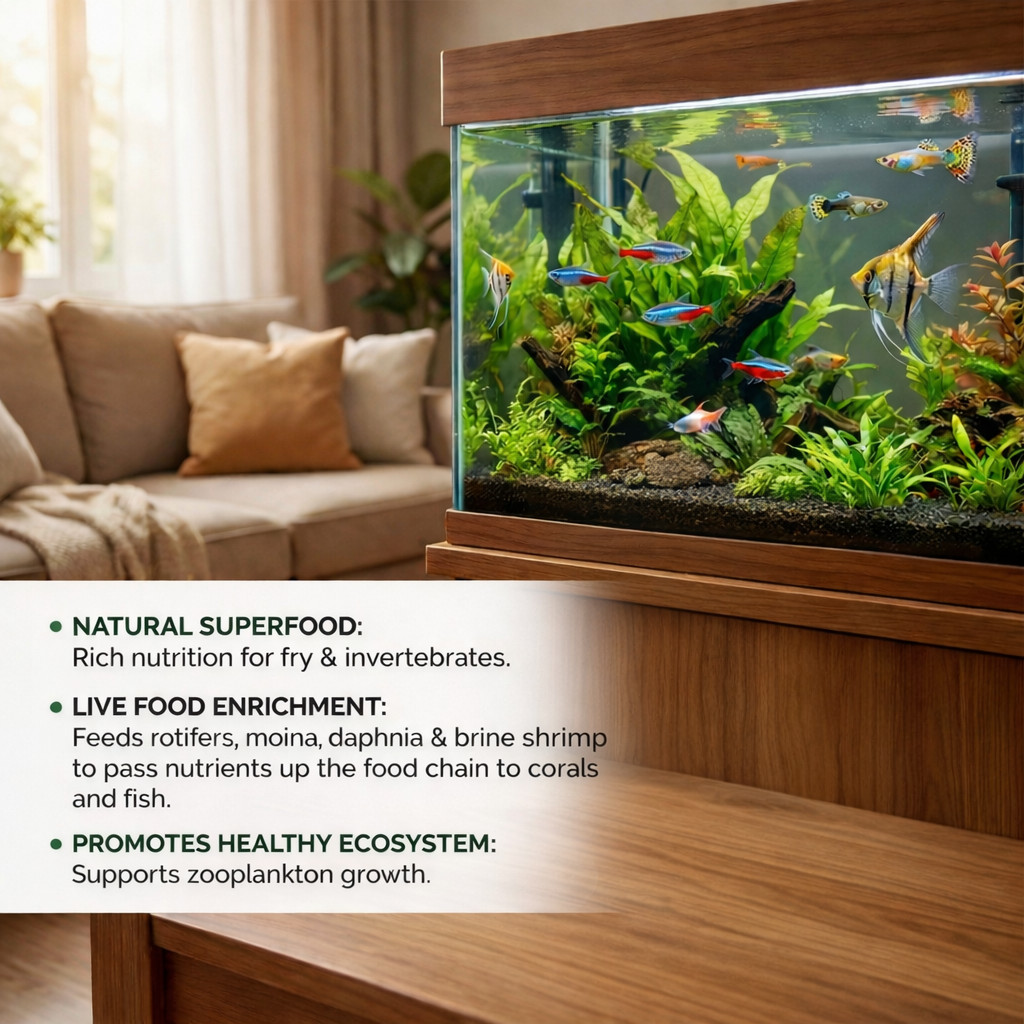 Green Water Live Chlorella Culture ½ Gallon for Fish Fry Shrimp Daphnia
